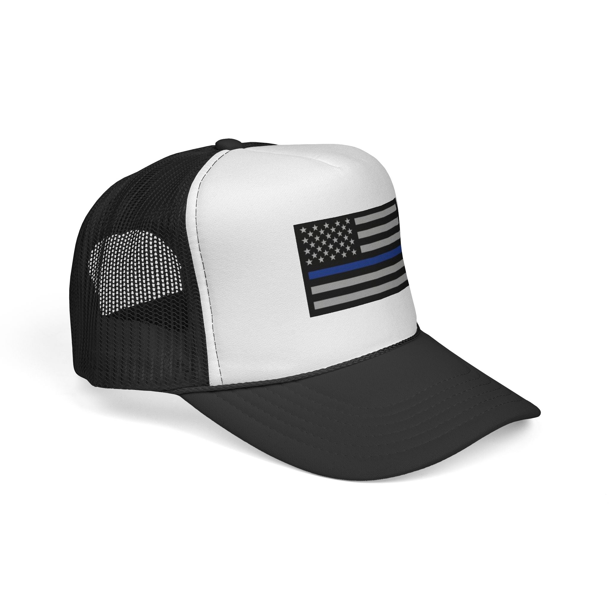 Thin Blue Line American Flag Trucker Hat